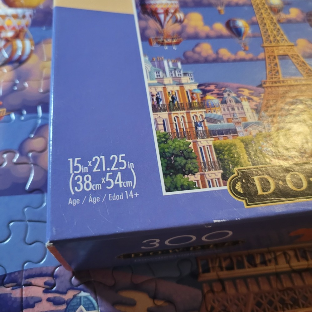 Dowdle Balloons Over Paris 300 Large Piece Jigsaw Puzzle Eiffel Tower France - Picture 10 of 10